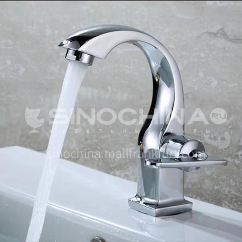 Basin single cold faucet, swan shape 20418